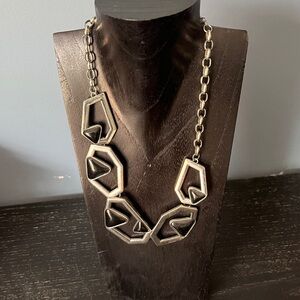 Geometric Black and Gold Necklace